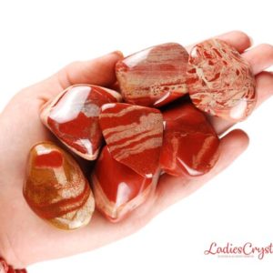 Shop Tumbled Red Jasper Crystals & Pocket Stones! Flower Jasper Tumbled Stone, Flower Jasper, Tumbled Stones, Red Jasper, Crystals, Stones, Gifts, Rocks, Gems, Gemstones, Zodiac Crystals | Natural genuine stones & crystals in various shapes & sizes. Buy raw cut, tumbled, or polished gemstones for making jewelry or crystal healing energy vibration raising reiki stones. #crystals #gemstones #crystalhealing #crystalsandgemstones #energyhealing #affiliate #ad
