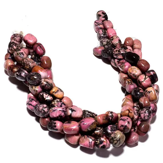 Beautiful Natural Smooth Rhodochrosite Nugget Shape Beads 12mm Unusual Shapes Gemstone Beads 15" Strand Top Quality
