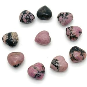 Shop Rhodonite Shapes! Rhodonite Heart Gemstone – Puffy Heart – Healing Crystals – Nurturing Stone – Crystal Hearts – 15x15x9mm – He1188 | Natural genuine stones & crystals in various shapes & sizes. Buy raw cut, tumbled, or polished gemstones for making jewelry or crystal healing energy vibration raising reiki stones. #crystals #gemstones #crystalhealing #crystalsandgemstones #energyhealing #affiliate #ad