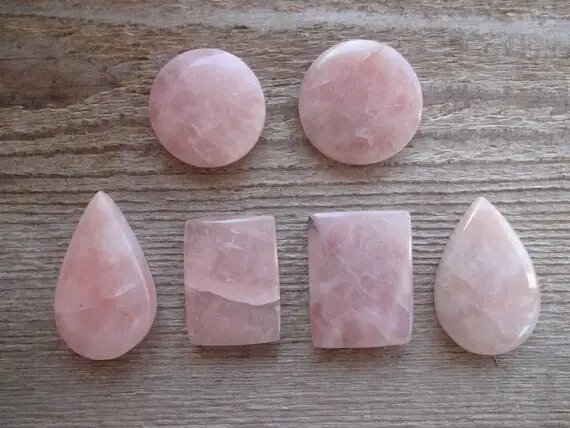 Pink Rose Quartz Cabochon For Jewelry Making