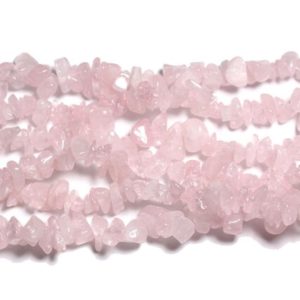 Shop Rose Quartz Chip & Nugget Beads! Fil 80cm 220pc env – Perles Pierre – Quartz Rose Rocailles Chips 5-10mm Rose clair | Natural genuine chip Rose Quartz beads for beading and jewelry making.  #jewelry #beads #beadedjewelry #diyjewelry #jewelrymaking #beadstore #beading #affiliate #ad