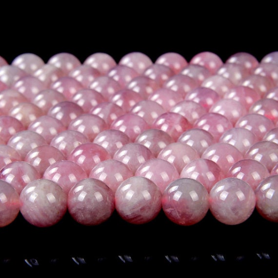 Genuine Natural Madagascar Rose Quartz Gemstone Grade Aaa Light Purple Pink 6mm 8mm 9mm Round Loose Beads Half Strand (a214a)