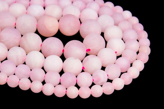 Genuine Natural Matte Rose Quartz Loose Beads Round Shape 6mm 8mm 15mm
