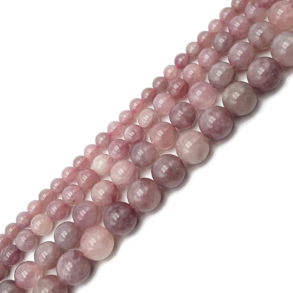 Madagascar Rose Quartz Smooth Round Beads Size 6mm 8mm 10mm 12mm 15.5'' Strand