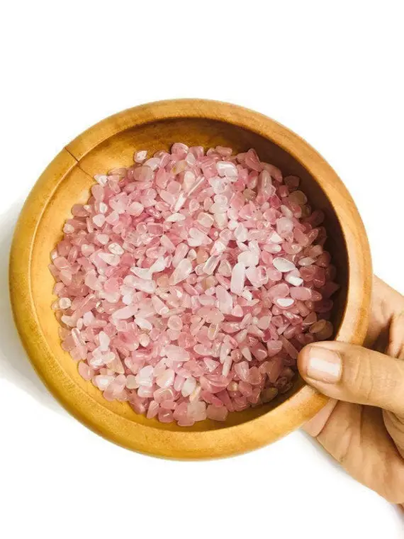 Rose Quartz Crystals (100g) Rose Quartz Stone Crystal Gravel Pink Small Aa Quartz Polished Chips Tumbled Bulk Crystals Natural Gemstone