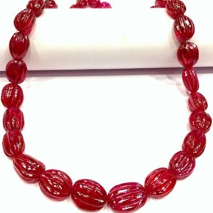 Shop Ruby Chip & Nugget Beads! AAAA++ QUALITY~~Gorgeous Looking~~Ruby Nuggets Beads Ruby Carved Nuggets Beads Transparent Ruby Gemstone Beads Ruby Carving Ruby Necklace. | Natural genuine chip Ruby beads for beading and jewelry making.  #jewelry #beads #beadedjewelry #diyjewelry #jewelrymaking #beadstore #beading #affiliate #ad