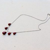 Indian Burgundy Ruby Necklace Sterling Silver. Natural Dark Red Ruby Jewelry. July Birthstone. Feminine | Natural genuine Gemstone jewelry. Buy crystal jewelry, handmade handcrafted artisan jewelry for women.  Unique handmade gift ideas. #jewelry #beadedjewelry #beadedjewelry #gift #shopping #handmadejewelry #fashion #style #product #jewelry #affiliate #ad