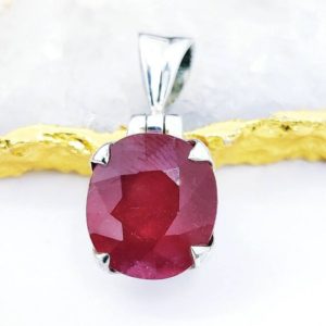 Shop Ruby Pendants! Ruby Faceted Pendant, 925 Sterling Silver, July Birthstone, Red Stone, Thanksgiving Gift, Anniversary Gift, Valentine's Gift. Free Shipping. | Natural genuine Ruby pendants. Buy crystal jewelry, handmade handcrafted artisan jewelry for women.  Unique handmade gift ideas. #jewelry #beadedpendants #beadedjewelry #gift #shopping #handmadejewelry #fashion #style #product #pendants #affiliate #ad