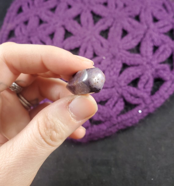 Star Ruby Polished Wand Crystal Stones Small Crystals Natural Corundum Silver Shimmer