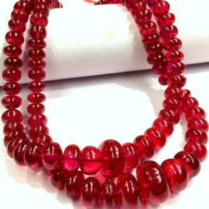 Shop Ruby Rondelle Beads! AAAA++ QUALITY~~Extremely Beautiful~~Ruby Corundum Rondelle Beads Smooth Polished Ruby Gemstone Beads Large Size Ruby Smooth Rondelle Beads. | Natural genuine rondelle Ruby beads for beading and jewelry making.  #jewelry #beads #beadedjewelry #diyjewelry #jewelrymaking #beadstore #beading #affiliate #ad