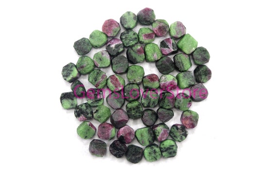 10 Pieces Rare Crystal Rough Size 14-16 Mm Natural Ruby Zoisite Gemstone Anyolite Rough Wholesale Aaa Grade Quality Ruby Zoisite Stone Raw