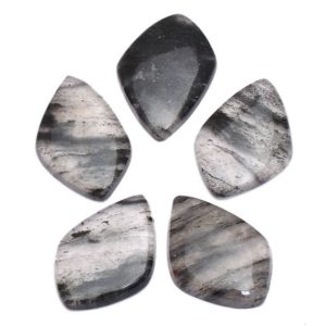 Shop Rutilated Quartz Cabochons! Black Rutilated Quartz Fancy Cabochon Lot | Gemstone 25x35mm Cabs | Loose Black Rutile Semi Precious Gemstone Smooth Cabochon | Natural genuine stones & crystals in various shapes & sizes. Buy raw cut, tumbled, or polished gemstones for making jewelry or crystal healing energy vibration raising reiki stones. #crystals #gemstones #crystalhealing #crystalsandgemstones #energyhealing #affiliate #ad