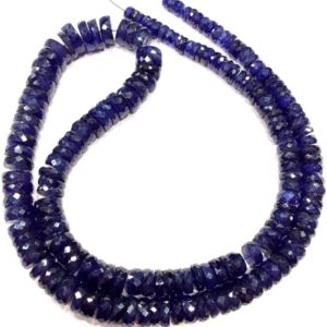 AAAA+ QUALITY~~Natural Blue Sapphire Faceted Tyre Beads Sapphire Gemstone Beads Sapphire Heishi Cut Beads Great Sparkling Sapphire Necklace. | Natural genuine other-shape Gemstone beads for beading and jewelry making.  #jewelry #beads #beadedjewelry #diyjewelry #jewelrymaking #beadstore #beading #affiliate #ad