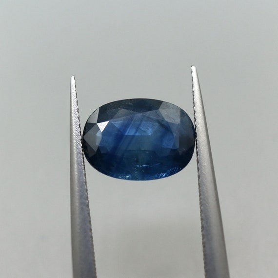 Certified Natural Blue Sapphire Loose Gemstone From Madagascar, Oval Cut - 1.45 Ct, 8x6mm