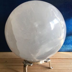 Shop Selenite Shapes! Selenite Sphere 100mm, Healing Stone, Healing Crystal, Chakra Stone, Spiritual Stone | Natural genuine stones & crystals in various shapes & sizes. Buy raw cut, tumbled, or polished gemstones for making jewelry or crystal healing energy vibration raising reiki stones. #crystals #gemstones #crystalhealing #crystalsandgemstones #energyhealing #affiliate #ad
