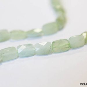 Shop Serpentine Bead Shapes! S/ New Jade 7x10mm Cushion Cut beads 16" strand Natural pale green gemstone serpentine beads Shade varies For jewelry making | Natural genuine other-shape Serpentine beads for beading and jewelry making.  #jewelry #beads #beadedjewelry #diyjewelry #jewelrymaking #beadstore #beading #affiliate #ad