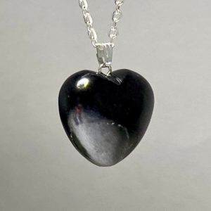 Shop Shungite Jewelry! Shungite Heart Pendant with Chain | Natural genuine Shungite jewelry. Buy crystal jewelry, handmade handcrafted artisan jewelry for women.  Unique handmade gift ideas. #jewelry #beadedjewelry #beadedjewelry #gift #shopping #handmadejewelry #fashion #style #product #jewelry #affiliate #ad