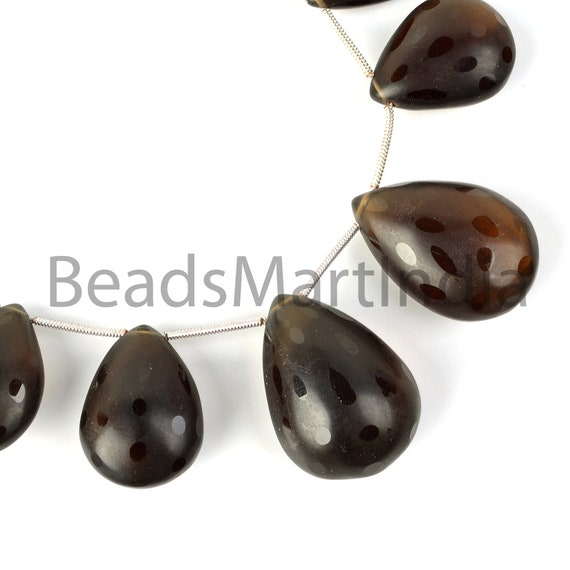 Smoky Quartz Gemstone Beads, 14x18-19x26 Mm Quartz Pears Shape Beads,smoky Quartz Plain Beads,smoky Quartz Smooth Beads,smoky Quartz Beads