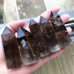 Shop Smoky Quartz Points & Wands! Smoky Quartz Tower Double Terminated Crystal Point Smoky Quartz Crystal Tower Obelisk Bulk Wholesale Healing Crystal Jewelry Making | Natural genuine stones & crystals in various shapes & sizes. Buy raw cut, tumbled, or polished gemstones for making jewelry or crystal healing energy vibration raising reiki stones. #crystals #gemstones #crystalhealing #crystalsandgemstones #energyhealing #affiliate #ad