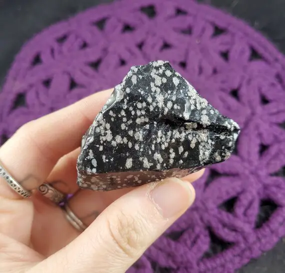Raw Snowflake Obsidian Piece Raw Stone Crystal Stones Crystals Chunk Mexico