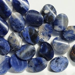 Shop Sodalite Bead Shapes! 20 Natural Sodalite 20 x 16mm twist oval beads. 16 inch strand | Natural genuine other-shape Sodalite beads for beading and jewelry making.  #jewelry #beads #beadedjewelry #diyjewelry #jewelrymaking #beadstore #beading #affiliate #ad