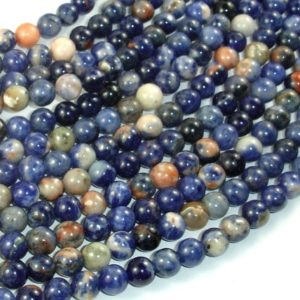 Shop Sodalite Round Beads! Orange Sodalite Beads, 6mm, Round Beads, 15.5 Inch, Full strand, Approx 65 beads, Hole 1mm, A quality (411054022) | Natural genuine round Sodalite beads for beading and jewelry making.  #jewelry #beads #beadedjewelry #diyjewelry #jewelrymaking #beadstore #beading #affiliate #ad