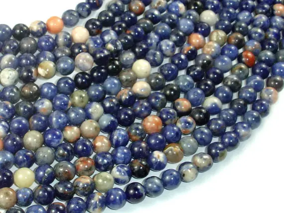 Orange Sodalite Beads, 6mm, Round Beads, 15.5 Inch, Full Strand, Approx 65 Beads, Hole 1mm, A Quality (411054022)