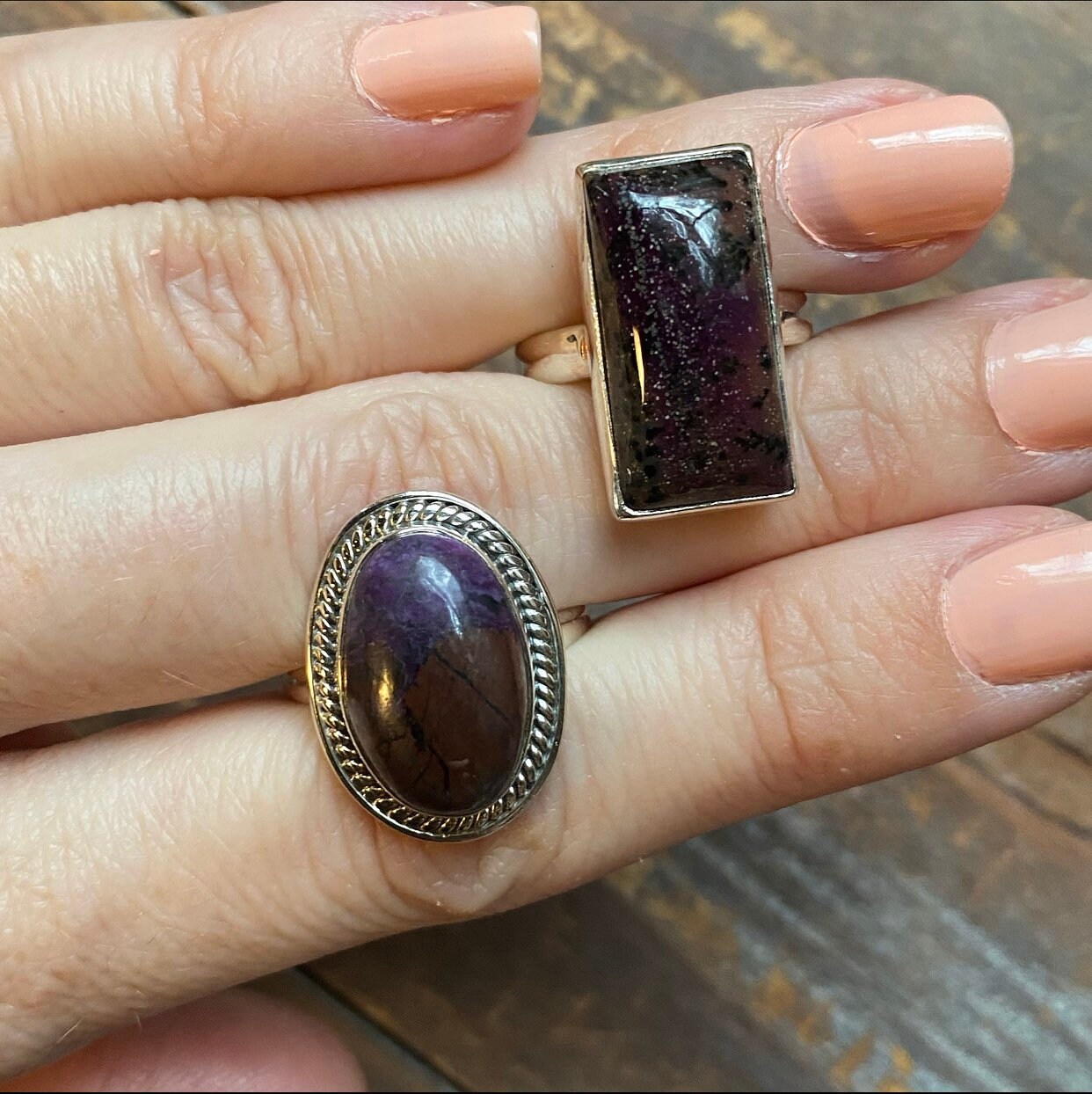 Sugilite Crystal Rings - Jewelry, Crystals