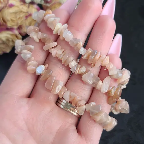 Sunstone Crystal Chip Bracelets On Stretchy String In Bulk Lots, Perfect For Gifts, Meditation, Or Crafts