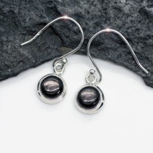 Shop Sunstone Earrings! Midnite Sun – Natural Shimmering Black Sunstone Sterling Silver Earrings | Natural genuine Sunstone earrings. Buy crystal jewelry, handmade handcrafted artisan jewelry for women.  Unique handmade gift ideas. #jewelry #beadedearrings #beadedjewelry #gift #shopping #handmadejewelry #fashion #style #product #earrings #affiliate #ad