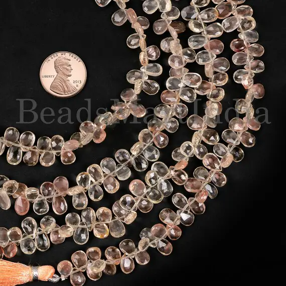 Top Quality Oregon Sunstone Beads, Aaa+ Quality Oregon Sunstone Beads, Sunstone Pear Shape Beads, Oregon Faceted Beads, Oregon Gemstone