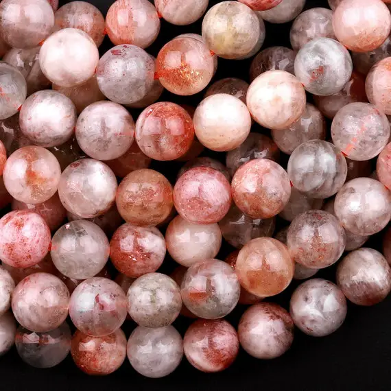 Natural Arusha Sunstone Round Beads 4mm 6mm 8mm 10mm 12mm From Tanzania 15.5" Strand