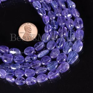 Shop Tanzanite Bead Shapes! Top Quality Tanzanite Beads, Tanzanite Oval Shape 6×7.5-8.5×12.5mm, Tanzanite Smooth Beads, Tanzanite Gemstone Beads, Tanzanite Plain Beads | Natural genuine other-shape Tanzanite beads for beading and jewelry making.  #jewelry #beads #beadedjewelry #diyjewelry #jewelrymaking #beadstore #beading #affiliate #ad
