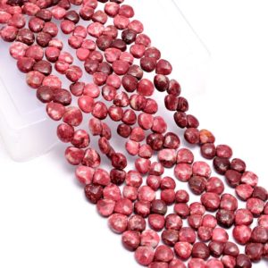 Natural Aaa+ Thulite Gemstone 7mm-9mm Smooth Heart Briolette Beads | 8" Strand | Pink Thulite Semi Precious Gemstone Loose Beads For Jewelry Natural Aaa+ Thulite Gemstone 7mm-9mm Smooth Heart Briolette Beads | 8" Strand | Pink Thulite Semi Precious Gemstone Loose Beads For Jewelry