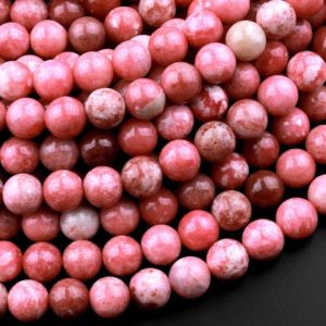 Natural Pink Red Thulite 6mm 8mm 10mm Round Beads Gemstone From Norway 15.5" Strand