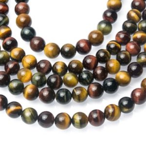 Shop Tiger Eye Round Beads! mixed color tigers eye beads gemstones – red tiger eye round beads – brown tigers eye gemstone beads – smooth round tiger eye beads -15inch | Natural genuine round Tiger Eye beads for beading and jewelry making.  #jewelry #beads #beadedjewelry #diyjewelry #jewelrymaking #beadstore #beading #affiliate #ad