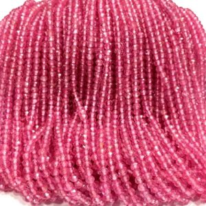 Shop Topaz Faceted Beads! AAA+ QUALITY~~Pink Topaz Faceted  Rondelle Beads 3.5 MM Pink Topaz Gemstone Beads Pink Topaz Strand Beads Topaz String Wholesale Shop. | Natural genuine faceted Topaz beads for beading and jewelry making.  #jewelry #beads #beadedjewelry #diyjewelry #jewelrymaking #beadstore #beading #affiliate #ad