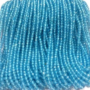 Shop Topaz Faceted Beads! AAA+ QUALITY~~Sky Blue Topaz Faceted  Rondelle Beads 3.5 MM Topaz Gemstone Beads Sky Topaz Strand Topaz String Wholesale Topaz Beads. | Natural genuine faceted Topaz beads for beading and jewelry making.  #jewelry #beads #beadedjewelry #diyjewelry #jewelrymaking #beadstore #beading #affiliate #ad
