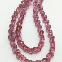 Natural Pink Topaz Faceted Onion Necklace With Clasp, 4.5mm To 6mm, 16.5 Inches, Pink Beads, Gemstone Beads, Semiprecious Stone Beads | Natural genuine Gemstone jewelry. Buy crystal jewelry, handmade handcrafted artisan jewelry for women.  Unique handmade gift ideas. #jewelry #beadedjewelry #beadedjewelry #gift #shopping #handmadejewelry #fashion #style #product #jewelry #affiliate #ad