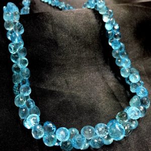AAA QUALITY~~Great Luster~~Natural Sky Blue Topaz Faceted Onion Drop Beads Sky Topaz Onion Briolettes Topaz Gemstone Beads Topaz Necklace. | Natural genuine other-shape Gemstone beads for beading and jewelry making.  #jewelry #beads #beadedjewelry #diyjewelry #jewelrymaking #beadstore #beading #affiliate #ad