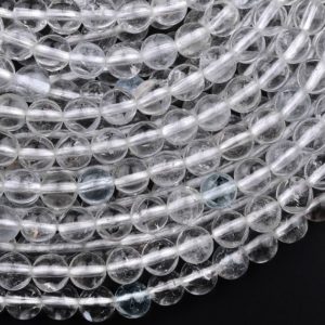 Shop Topaz Round Beads! Real Genuine Natural White Topaz 3mm 4mm 5mm 6mm Smooth Round Beads Real Genuine Gemstone 15.5" Strand | Natural genuine round Topaz beads for beading and jewelry making.  #jewelry #beads #beadedjewelry #diyjewelry #jewelrymaking #beadstore #beading #affiliate #ad