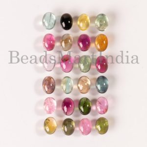 Shop Tourmaline Cabochons! Natural Tourmaline Loose Gemstone, 5×7 mm Loose Multi Tourmaline Oval Cabochon Lot, Loose Tourmaline Smooth Stone, Gemstone For Jewelry | Natural genuine stones & crystals in various shapes & sizes. Buy raw cut, tumbled, or polished gemstones for making jewelry or crystal healing energy vibration raising reiki stones. #crystals #gemstones #crystalhealing #crystalsandgemstones #energyhealing #affiliate #ad