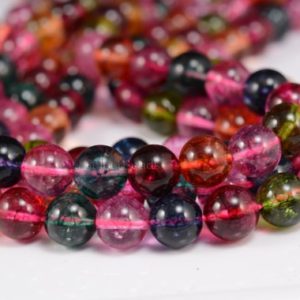 Shop Tourmaline Beads! assorted crystal beads – colored  quartz crystals – colorful clear quartz – rock crystal – tourmaline like beads – 10mm round beads- 15 inch | Natural genuine beads Tourmaline beads for beading and jewelry making.  #jewelry #beads #beadedjewelry #diyjewelry #jewelrymaking #beadstore #beading #affiliate #ad