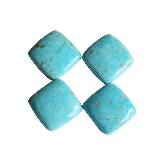 Arizona Turquoise Cabochon Gemstone Natural 3x3 Mm To 25x25 Mm Cushion Shaped Smooth Loose Gemstones Lot For Earring Ring And Jewelry Making