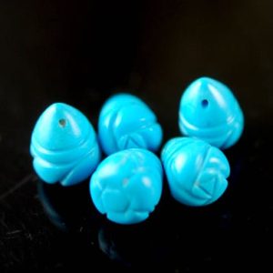 Shop Turquoise Bead Shapes! Fancy turquoise hive shaped drops 5 pieces | Natural genuine other-shape Turquoise beads for beading and jewelry making.  #jewelry #beads #beadedjewelry #diyjewelry #jewelrymaking #beadstore #beading #affiliate #ad
