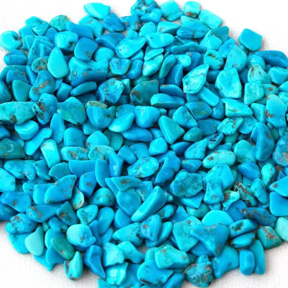 Raw Sleeping Beauty Turquoise Freeform Slices Lot Of 20 Gr Polished Flat Nuggets Assorted Sizes 5mm To 18mm