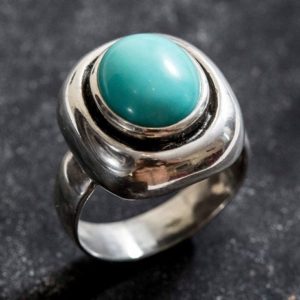 Shop Turquoise Rings! Big Turquoise Ring, Natural Turquoise, December Birthstone, Sleeping Beauty Gem, Vintage Rings, Blue Turquoise, Solid Silver Ring, Turquoise | Natural genuine Turquoise rings, simple unique handcrafted gemstone rings. #rings #jewelry #shopping #gift #handmade #fashion #style #affiliate #ad