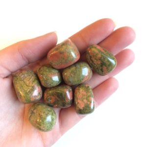 Shop Tumbled Unakite Crystals & Pocket Stones! Unakite Tumbled Stone 20-35mm | Natural genuine stones & crystals in various shapes & sizes. Buy raw cut, tumbled, or polished gemstones for making jewelry or crystal healing energy vibration raising reiki stones. #crystals #gemstones #crystalhealing #crystalsandgemstones #energyhealing #affiliate #ad