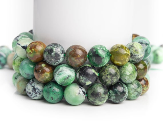 Natural Green Variscite Gemstone Grade Aaa Round 4mm 6mm 8mm 10mm 12mm Loose Beads