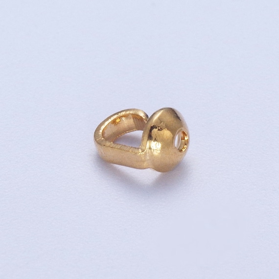 1 Bag (50pcs) 4.8mm Gold Bead Tips, 24k Gold Filled Bead Tips Supply For Jewelry Making | K-031